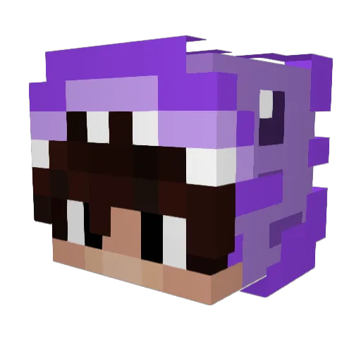 DraeLui Minecraft avatar head, 3D render
