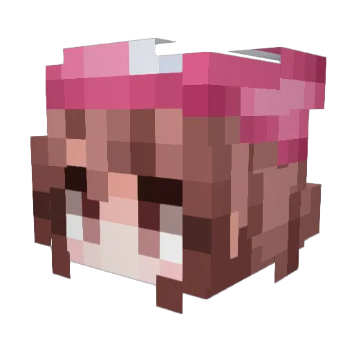 Draebus Minecraft avatar head, 3D render