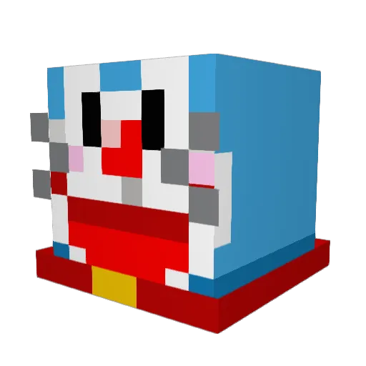Draemon123 Minecraft avatar head, 3D render