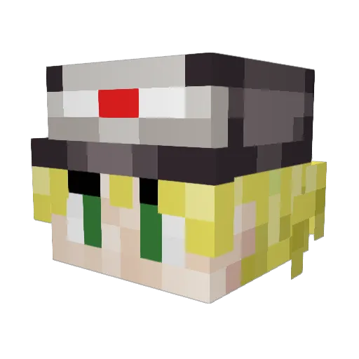 Draen27 Minecraft avatar head, 3D render