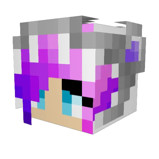 Draenevyre Minecraft avatar head, 3D render