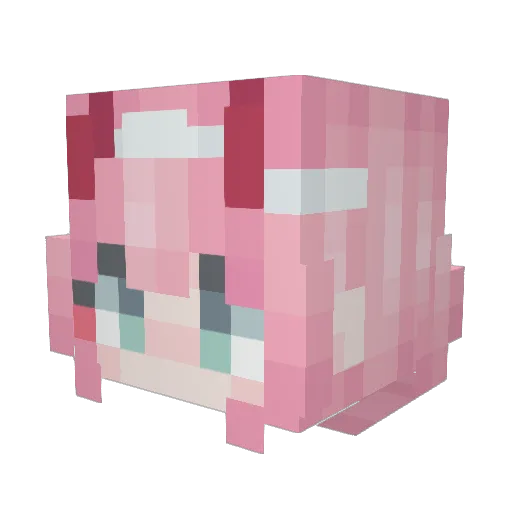 Draenors Minecraft avatar head, 3D render