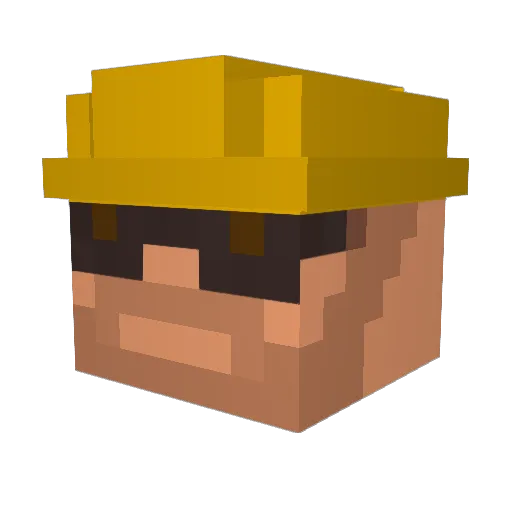 Draerius Minecraft avatar head, 3D render