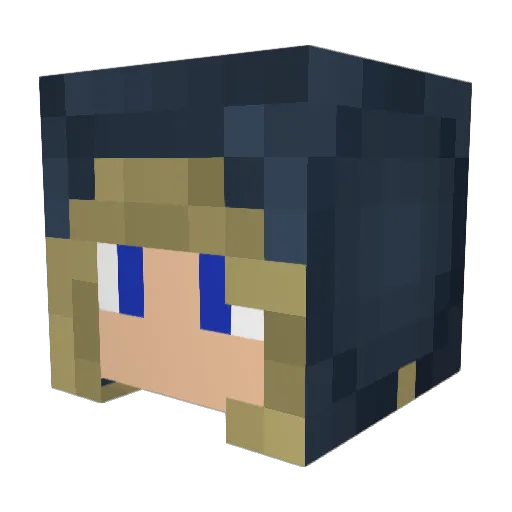 Draeval Minecraft avatar head, 3D render