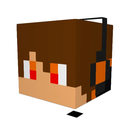 DraewNL Minecraft avatar head, 3D render
