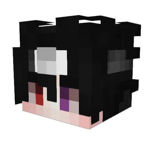 Draflay Minecraft avatar head, 3D render