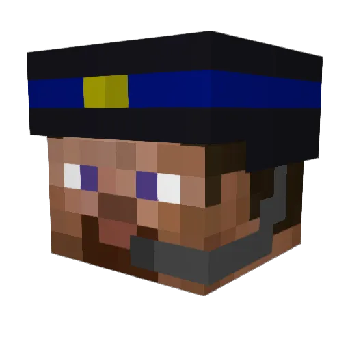 Draft Minecraft avatar head, 3D render