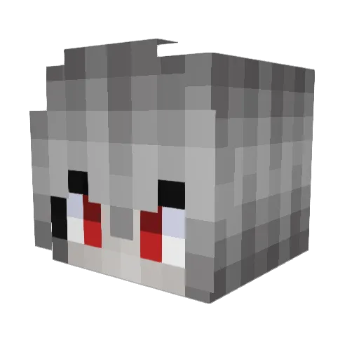 Drafts Minecraft avatar head, 3D render