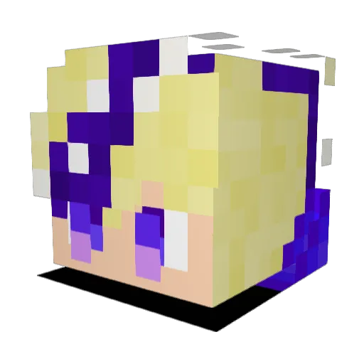 Draftysoybean Minecraft avatar head, 3D render