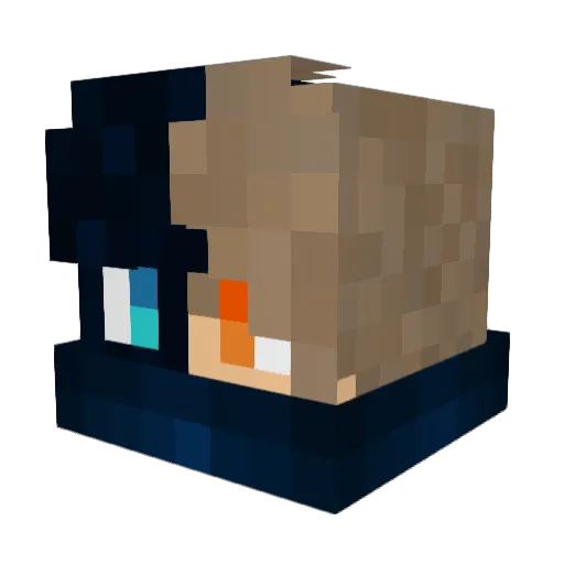 Drafun Minecraft avatar head, 3D render