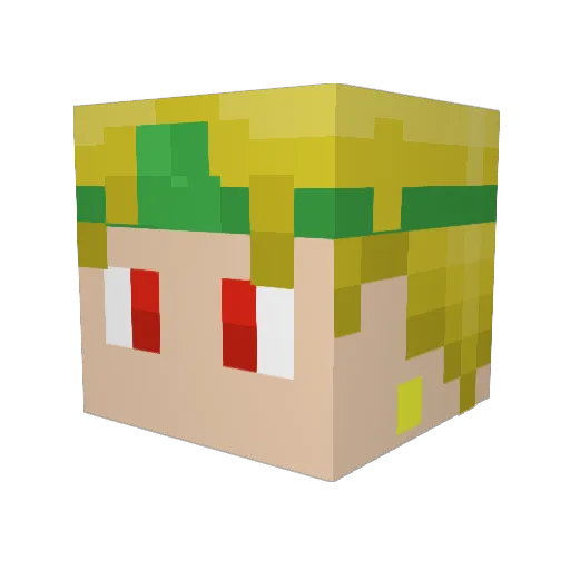 Drag0n0ve Minecraft avatar head, 3D render