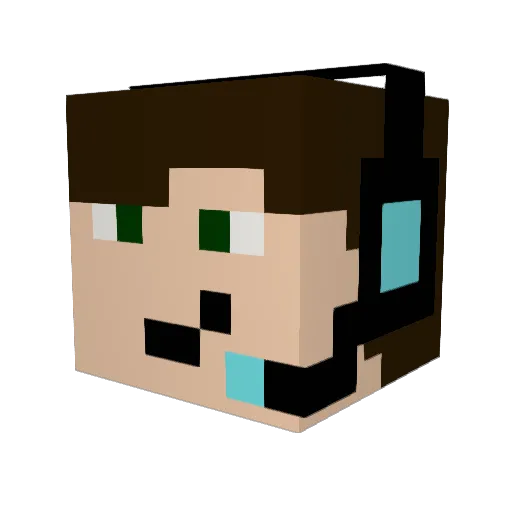 Drag0nBreath7 Minecraft avatar head, 3D render