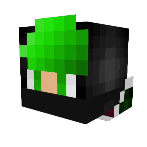Dragamer Minecraft avatar head, 3D render