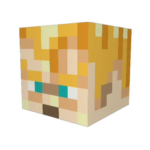 DraganAce Minecraft avatar head, 3D render