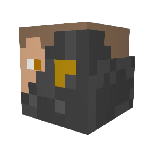 DraganDaw Minecraft avatar head, 3D render
