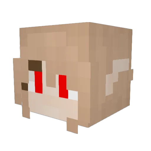 Draganas Minecraft avatar head, 3D render