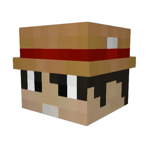 Dragant Minecraft avatar head, 3D render