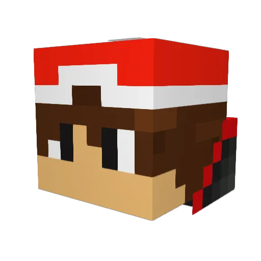 DragaodeTerra Minecraft avatar head, 3D render