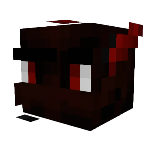 Dragaones Minecraft avatar head, 3D render