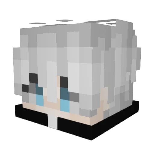 Dragaozinha Minecraft avatar head, 3D render