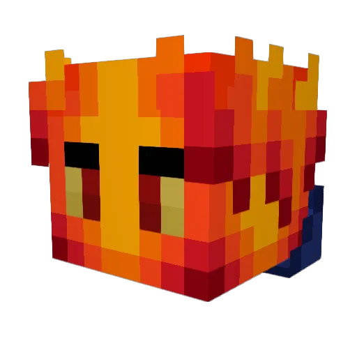 Dragawh Minecraft avatar head, 3D render