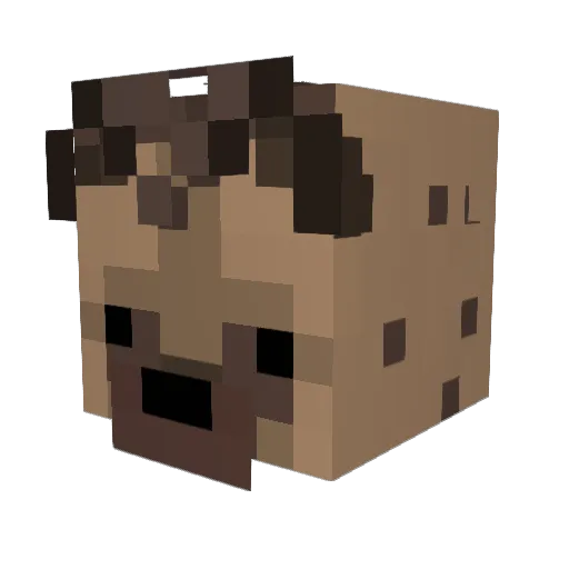 Dragaxel Minecraft avatar head, 3D render