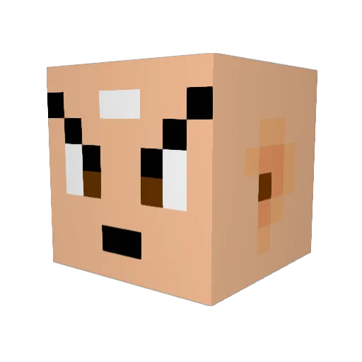 Dragbikemike Minecraft avatar head, 3D render