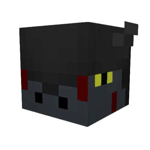 Dragclan Minecraft avatar head, 3D render