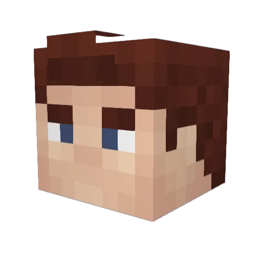 Dragconifor Minecraft avatar head, 3D render