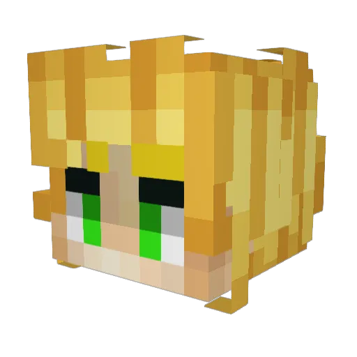DragenHunter2000 Minecraft avatar head, 3D render