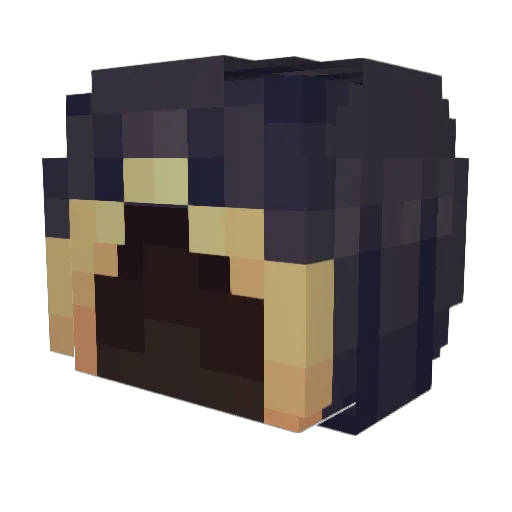 Dragenn Minecraft avatar head, 3D render