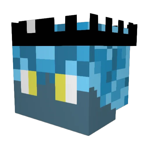 Dragks Minecraft avatar head, 3D render