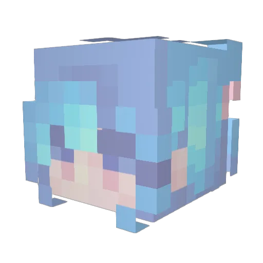 Dragliur Minecraft avatar head, 3D render