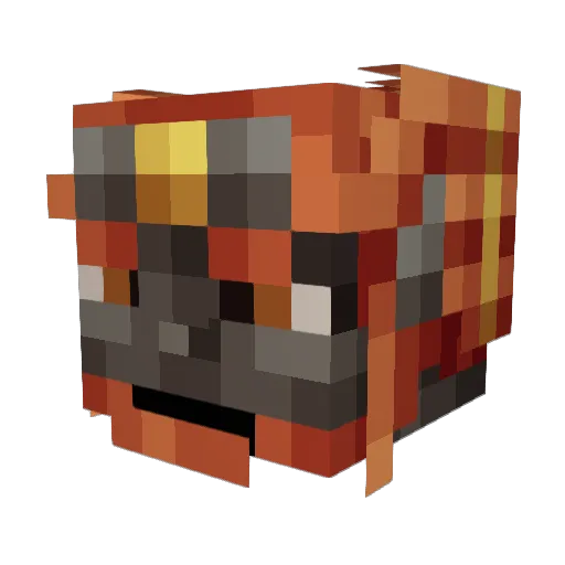 Dragmire2 Minecraft avatar head, 3D render