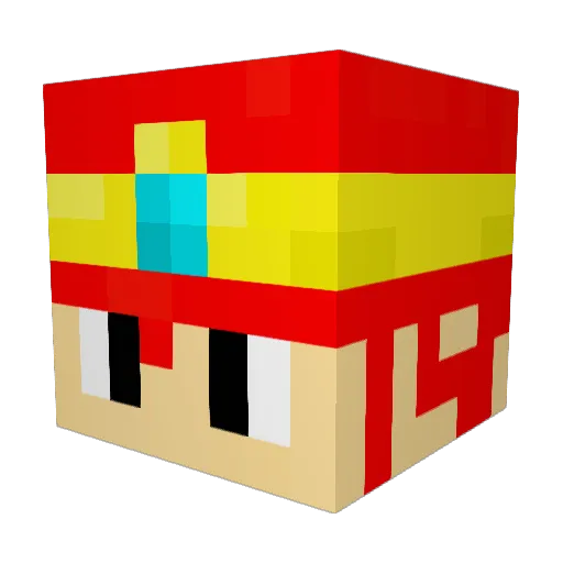 Dragneon Minecraft avatar head, 3D render