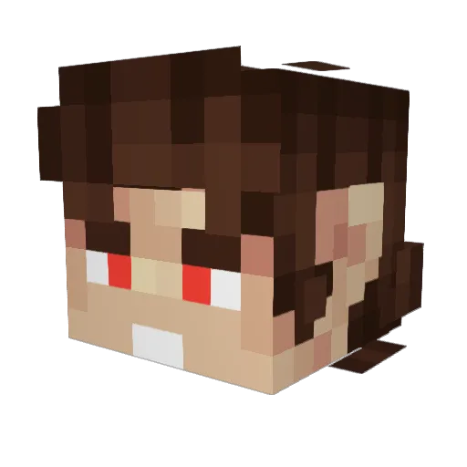 Dragnis Minecraft avatar head, 3D render