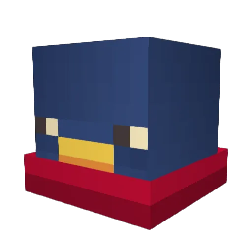Dragnix Minecraft avatar head, 3D render