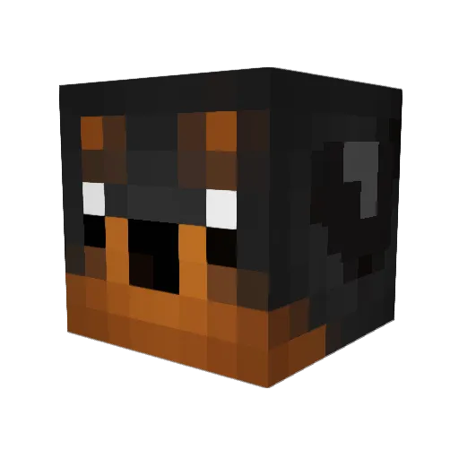 Dragno Minecraft avatar head, 3D render