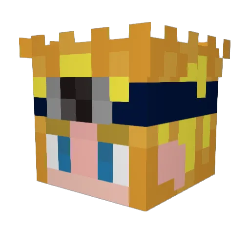 Drago1415 Minecraft avatar head, 3D render