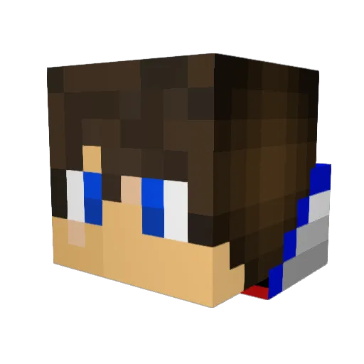 Drago570 Minecraft avatar head, 3D render