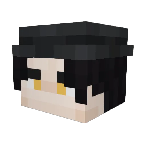 Drago9x Minecraft avatar head, 3D render