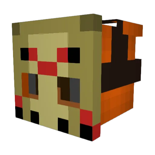 DragoGames Minecraft avatar head, 3D render