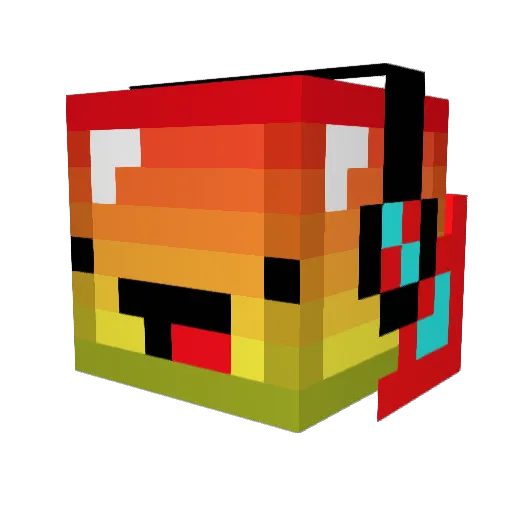 Dragoak74 Minecraft avatar head, 3D render