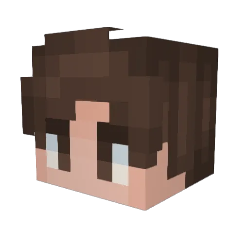 Dragoch Minecraft avatar head, 3D render