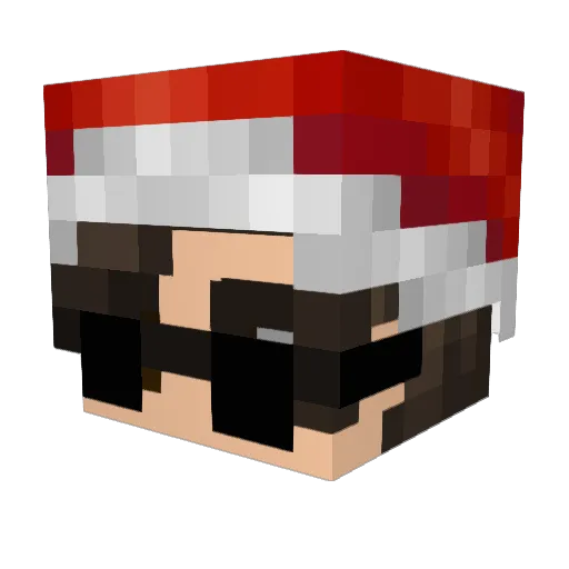 Dragoischill Minecraft avatar head, 3D render