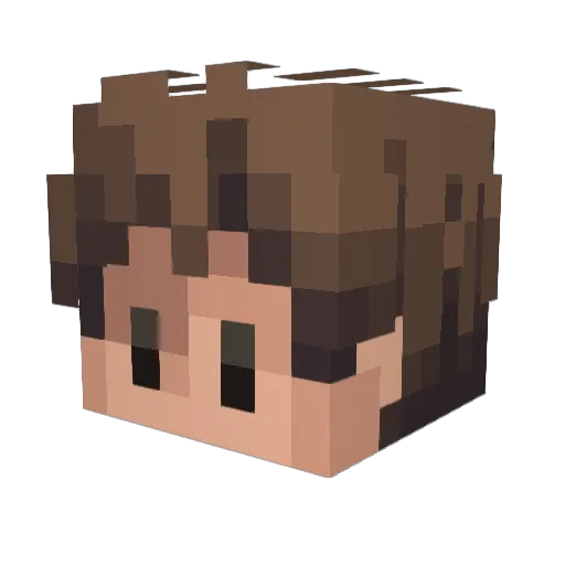 Dragolri Minecraft avatar head, 3D render