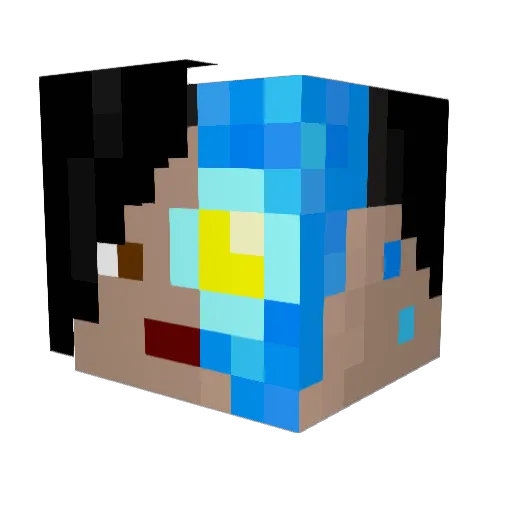 Dragomok Minecraft avatar head, 3D render