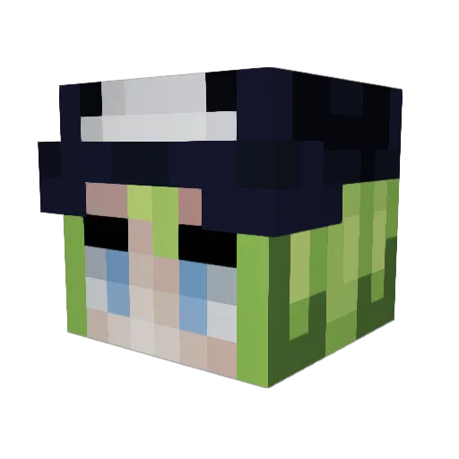 Dragon12346_alt Minecraft avatar head, 3D render