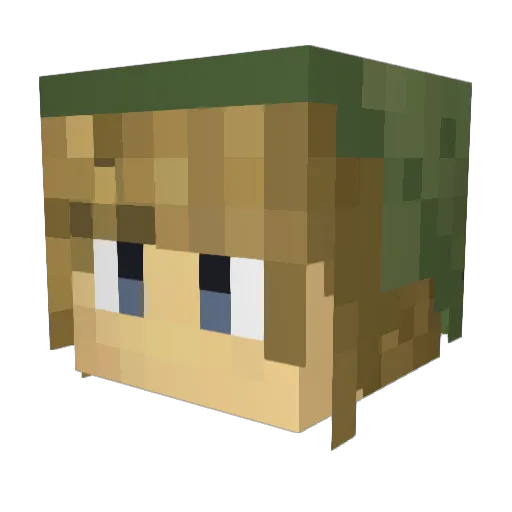 Dragon15 Minecraft avatar head, 3D render