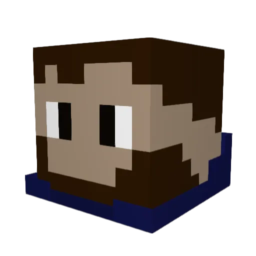Dragon15pt Minecraft avatar head, 3D render